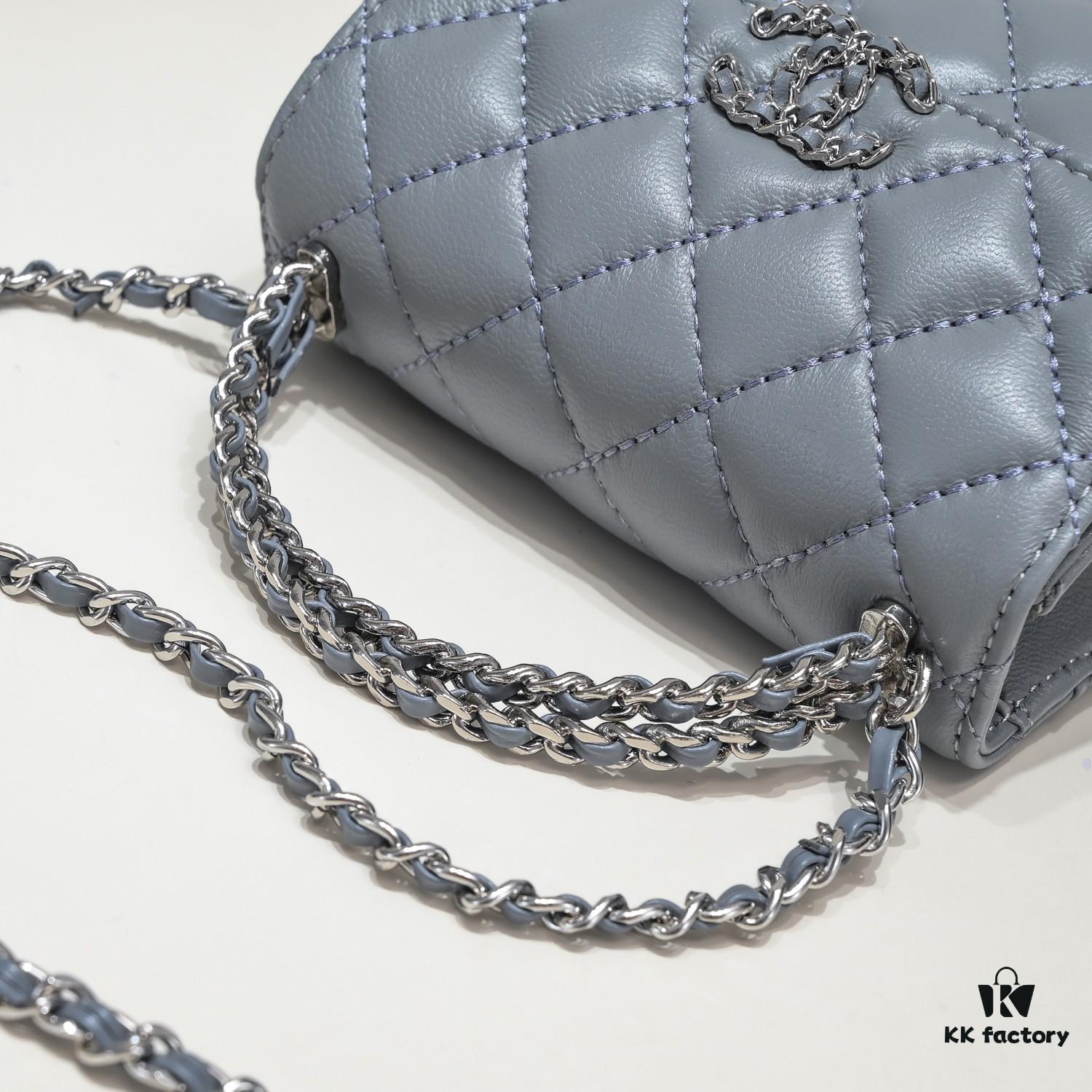 69304acff09edb6de4c4e3a2 Small Chanel Kelly Bag in Black Lamb Leather with Long Handle