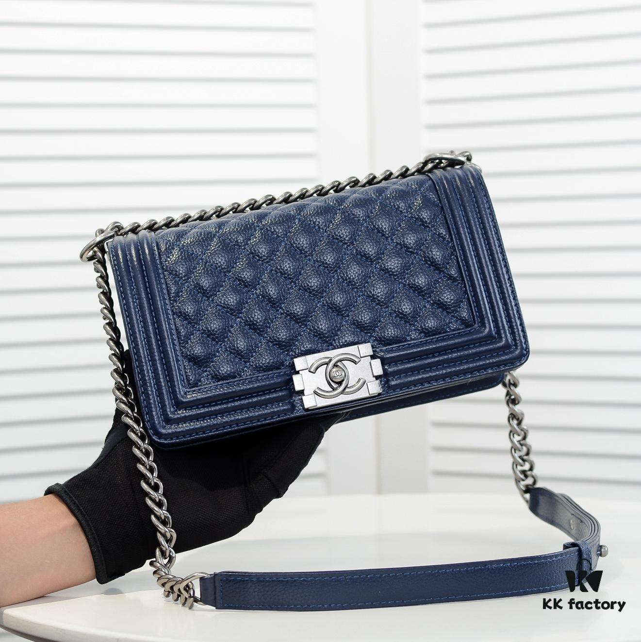 69304ad2f09edb6de4c4e3a9 Genuine Leather with Original Hardware Chanel-Style Handbag, 25*15*8cm