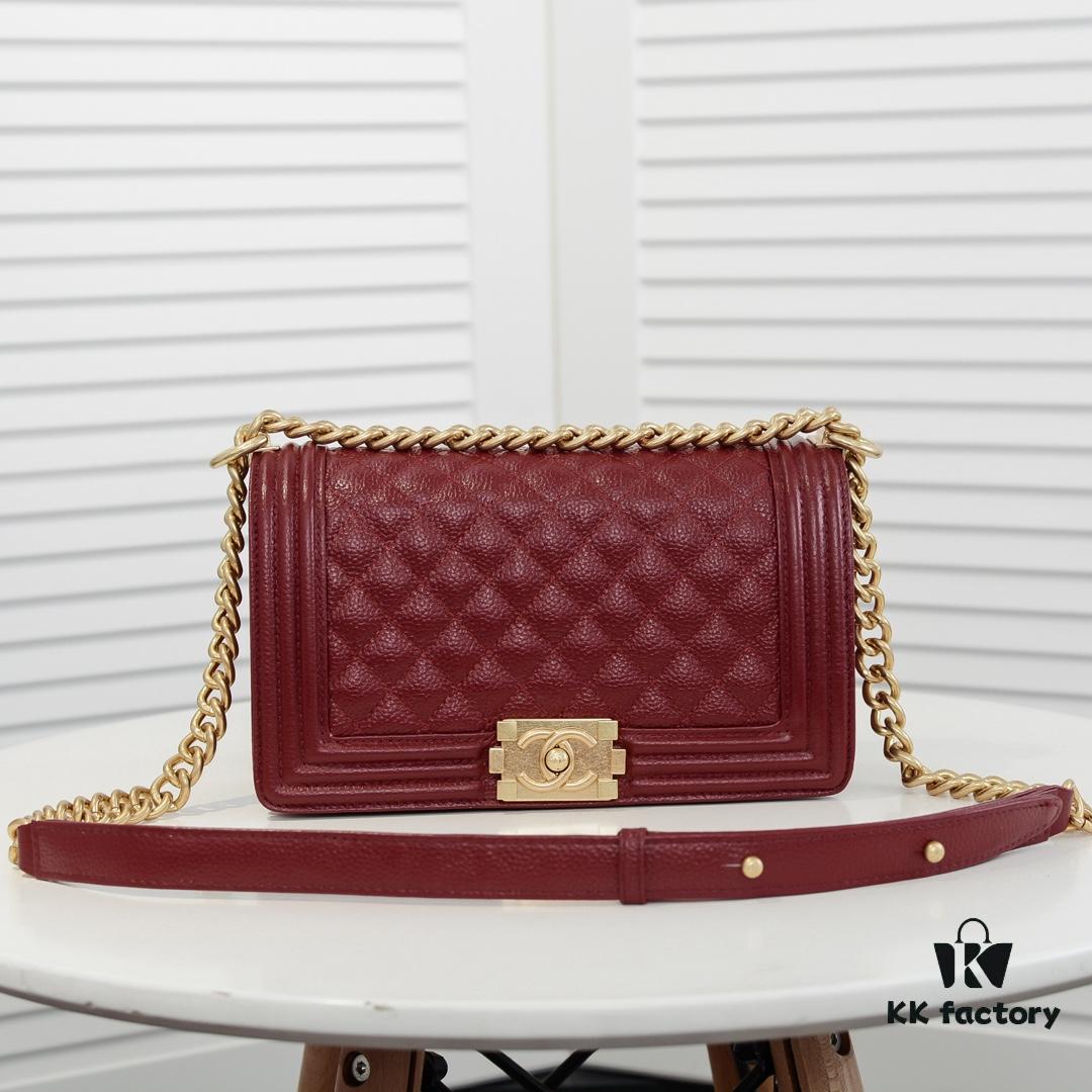 Full Genuine Leather with Original Hardware Chanel Cherie Crown