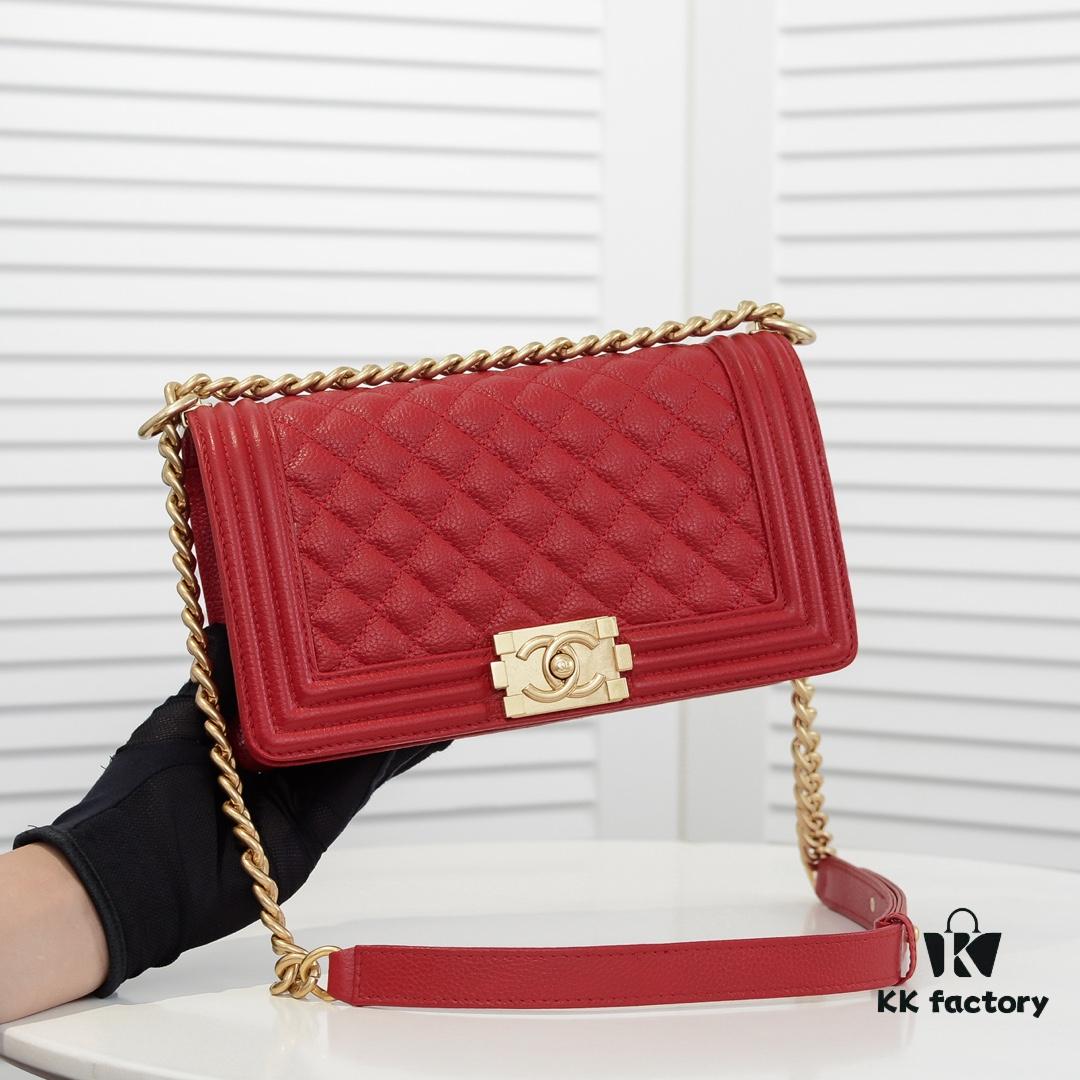 Full Genuine Leather with Original Hardware - Chanel Style Crown