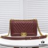 69304b4ff09edb6de4c4e46f Chanel Crown Lambskin Bag with Original Hardware - Full Sheepskin, Thickened Electroplated Metal Fittings, Scratch-Resistant and Highly Elastic Base, Premium Craftsmanship, Size 25*15*8cm Model No. 67086 Gold-Inlaid V Pattern