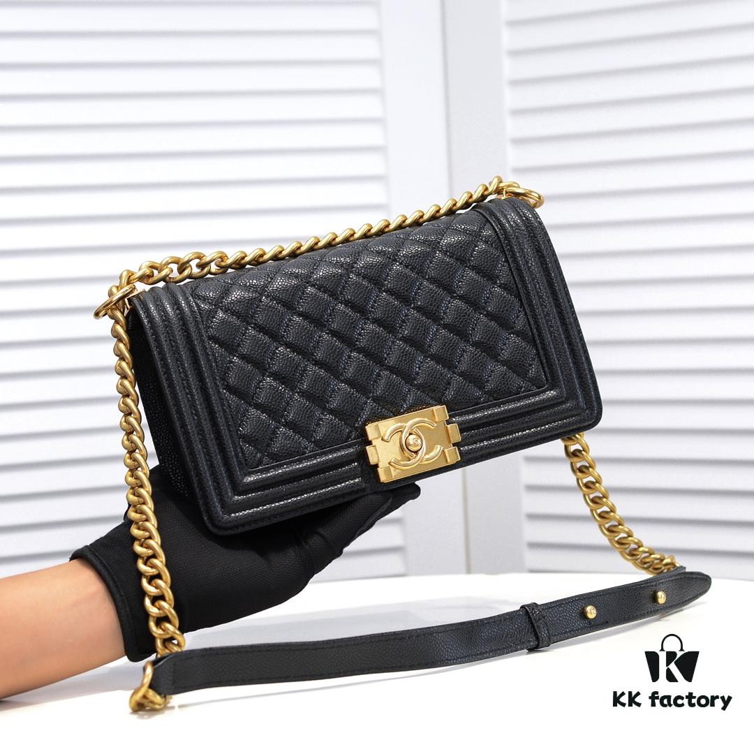 Genuine Leather with Original Hardware Chanel-Style Handbag