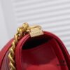 69304b5df09edb6de4c4e486 Chanel Crown Lambskin Bag with Original Hardware - Full Sheepskin, Thickened Electroplated Metal Fittings, No. 67086 Gold V-Check Pattern 25*15*8cm