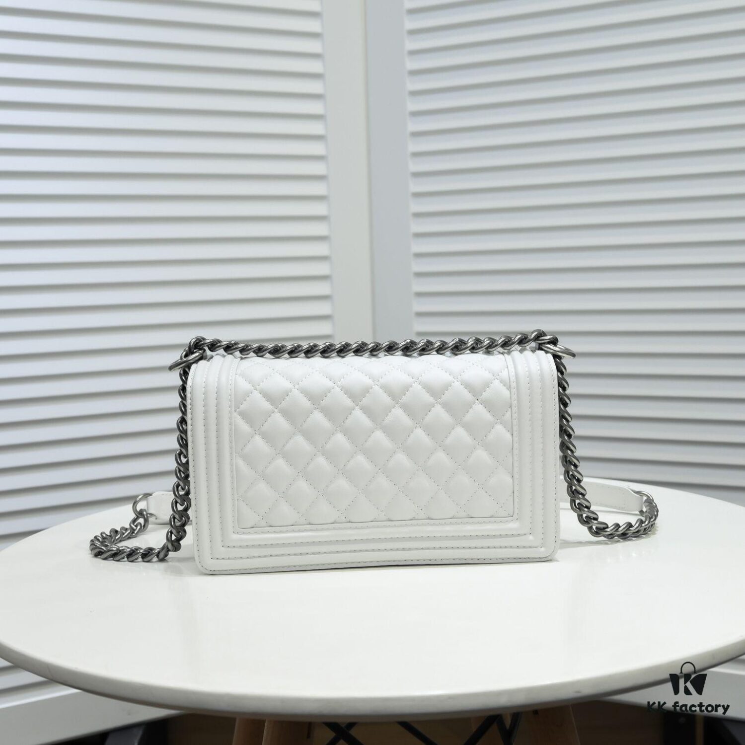 69304b8bf09edb6de4c4e4c6 Chanel Genuine Lambskin Bag with Original Hardware - Antique Silver, 25x15x8cm