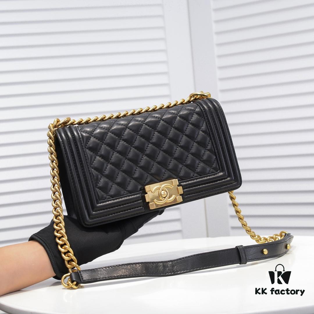 69304bcbf09edb6de4c4e523 Chanel Crown Lambskin Bag with Original Hardware - Full Sheepskin with Thickened Electroplated Metal Fittings