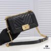 69304be4f09edb6de4c4e553 Chanel Genuine Lambskin Handbag with Original Hardware - Premium Quality, Full Lambskin with Thickened Electroplated Metal Fittings