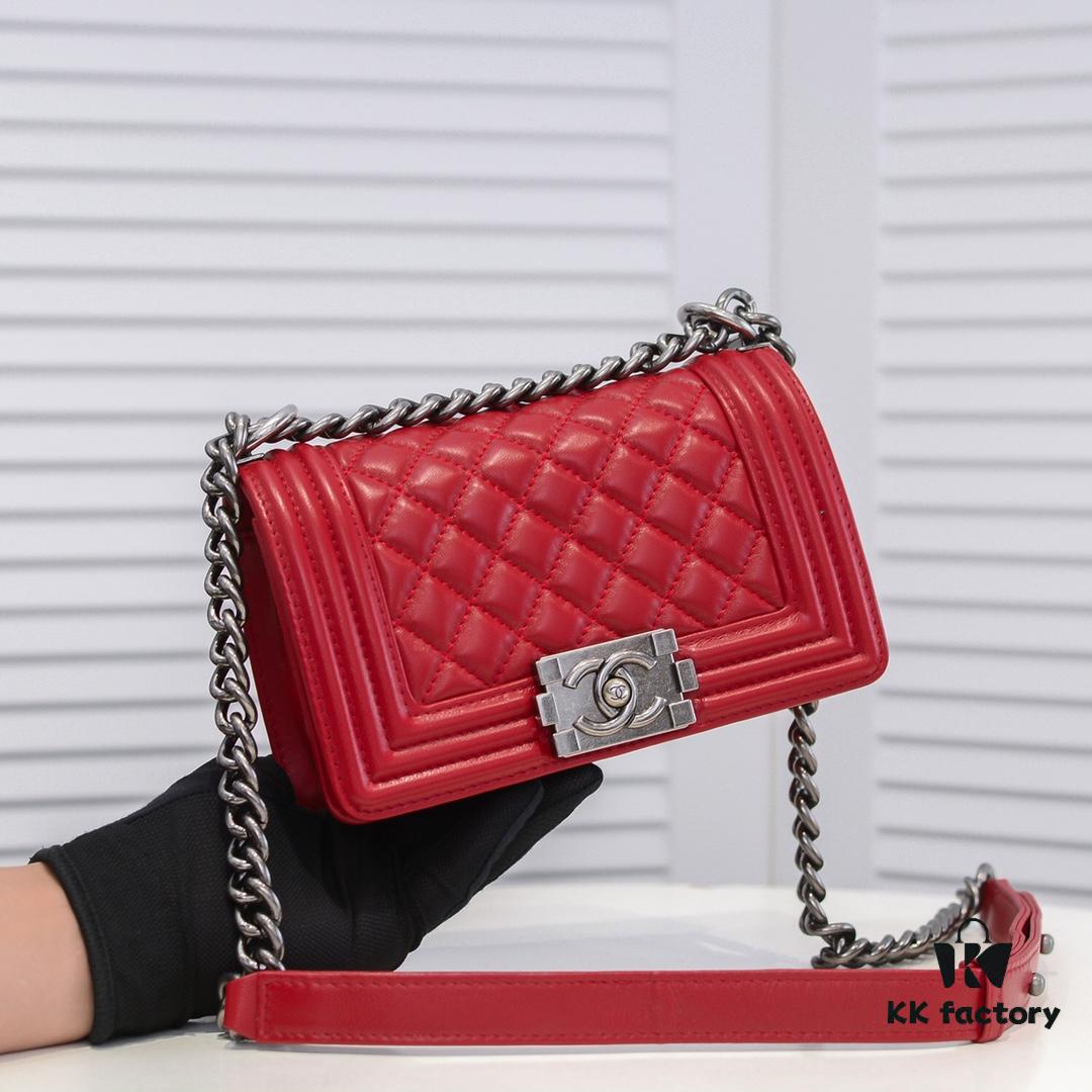 69304c05f09edb6de4c4e58c Chanel Genuine Lambskin Handbag with Original Hardware - Premium Quality, Full Lambskin with Thickened Electroplated Metal Fittings