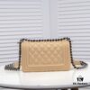 69304c2cf09edb6de4c4e5cb Chanel Crown Lambskin Handbag with Full Sheepskin and Original Hardware, Thickened Electroplated Metal Fittings