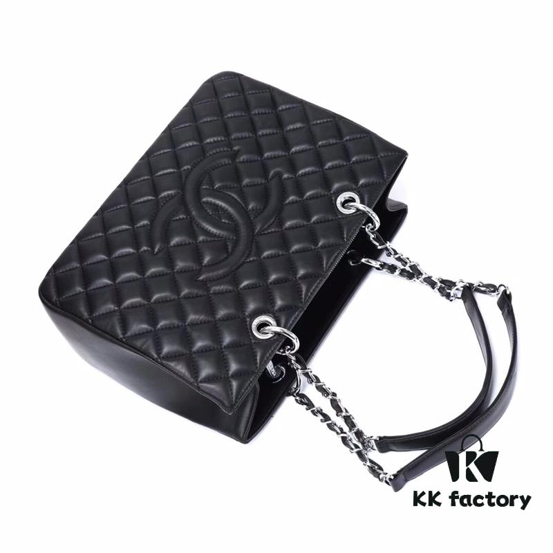 Chanel Hampstead Shopping Tote Bag - Authentic Imported French Lambskin, Top-Quality Original Hardware