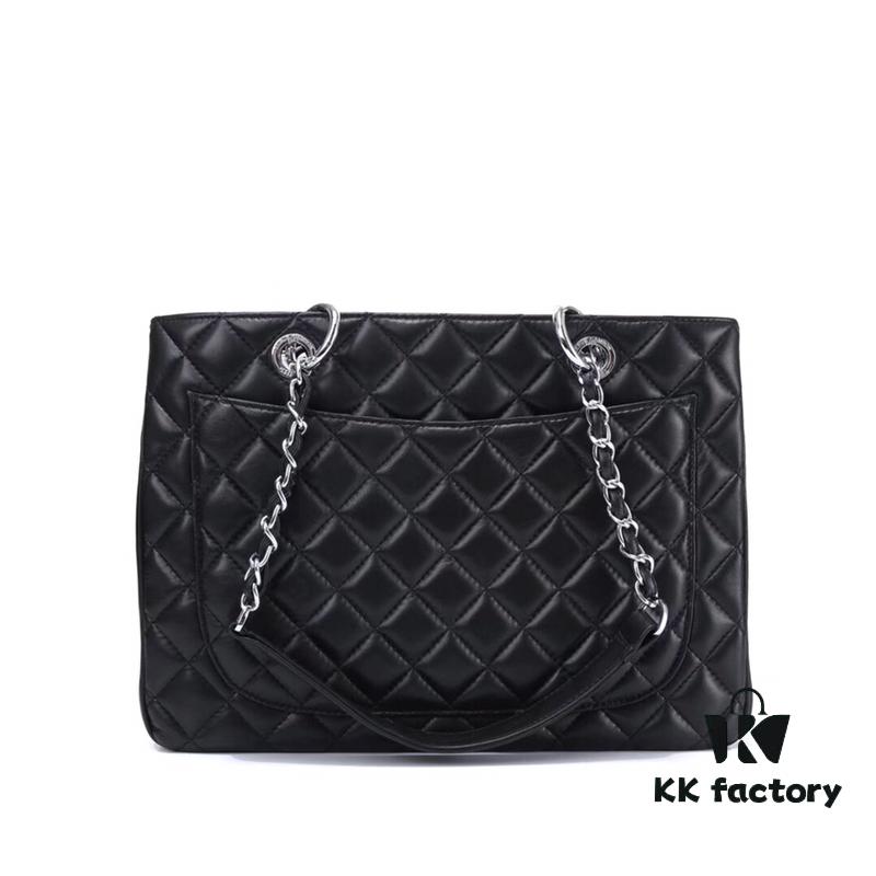 Chanel Hampstead Shopping Tote Bag - Authentic Imported French Lambskin, Top-Quality Original Hardware