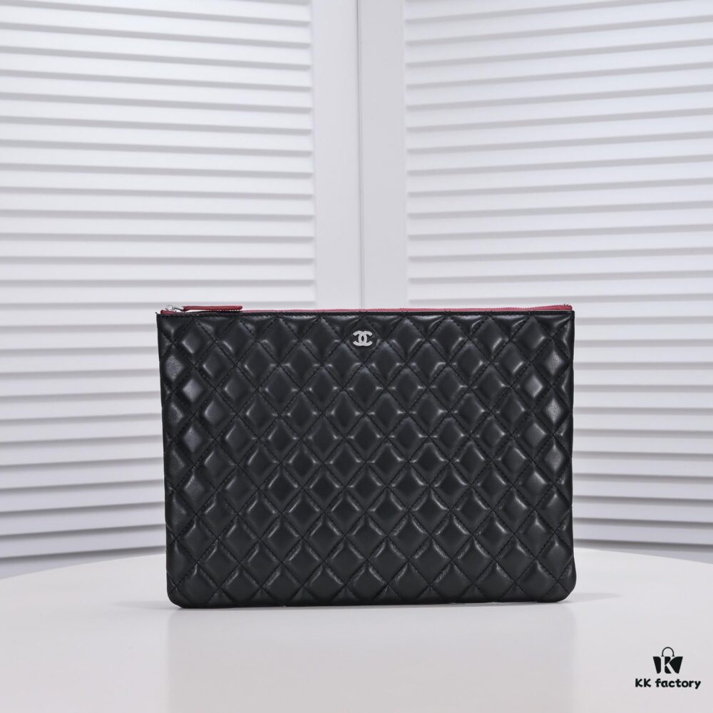 Silver Button with Box Chanel Original Lambskin Quilted Clutch Bag Latest Official Website Fashion Trend Elegant and Generous High-End Sheepskin Handbag
