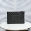 69304c55f09edb6de4c4e613 Chanel Gold Button Caviar Quilted Leather Clutch with Box