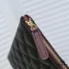 69304c58f09edb6de4c4e616 Chanel Gold Button Caviar Quilted Leather Clutch with Box