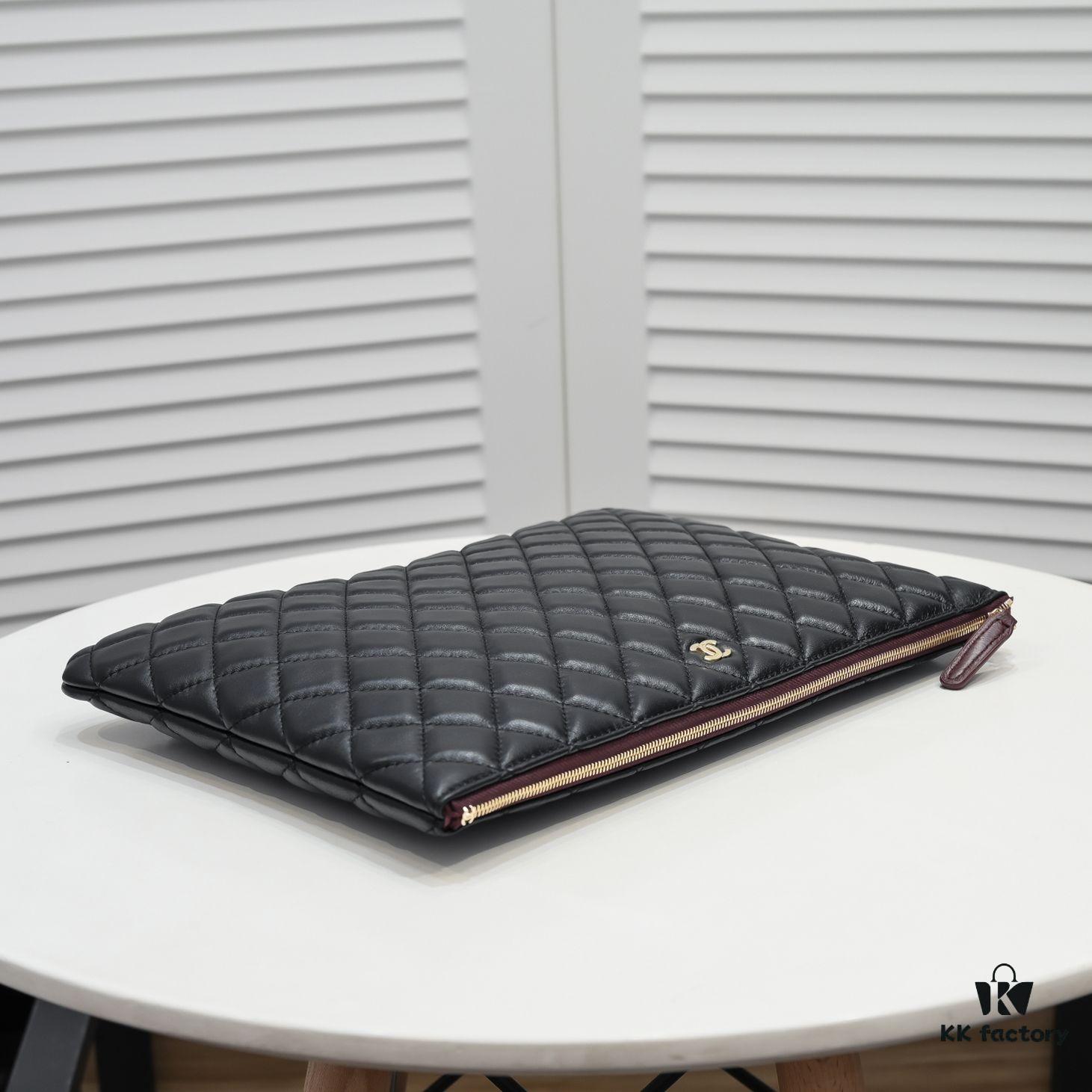 Chanel Gold Button Box Set Genuine Lambskin Quilted Clutch Bag Latest Official Website Style Fashionable and Elegant Premium Lamb Leather Handbag
