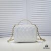 69304c6cf09edb6de4c4e63d Chanel Official Website Caviar Handle Letter Bag Double C Camera Chain Crossbody Bag, Model No. 9081, Size: 20*9*15cm
