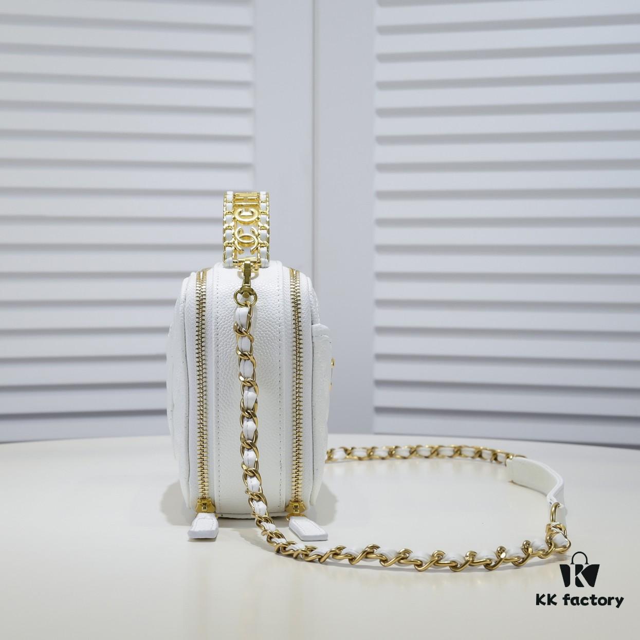 69304c6df09edb6de4c4e641 Chanel Official Website Caviar Handle Letter Bag Double C Camera Chain Crossbody Bag, Model No. 9081, Size: 20*9*15cm