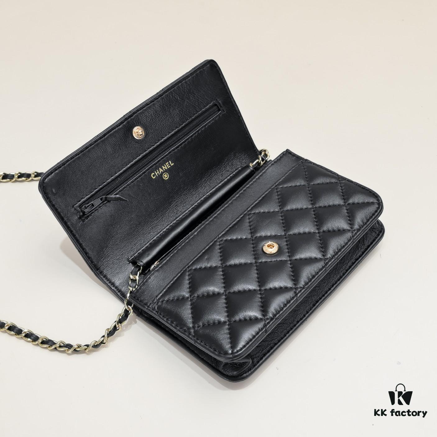69304c89f09edb6de4c4e678 CHANEL WOC Classic Small Fortune Bag in Full Lambskin with Original Hardware