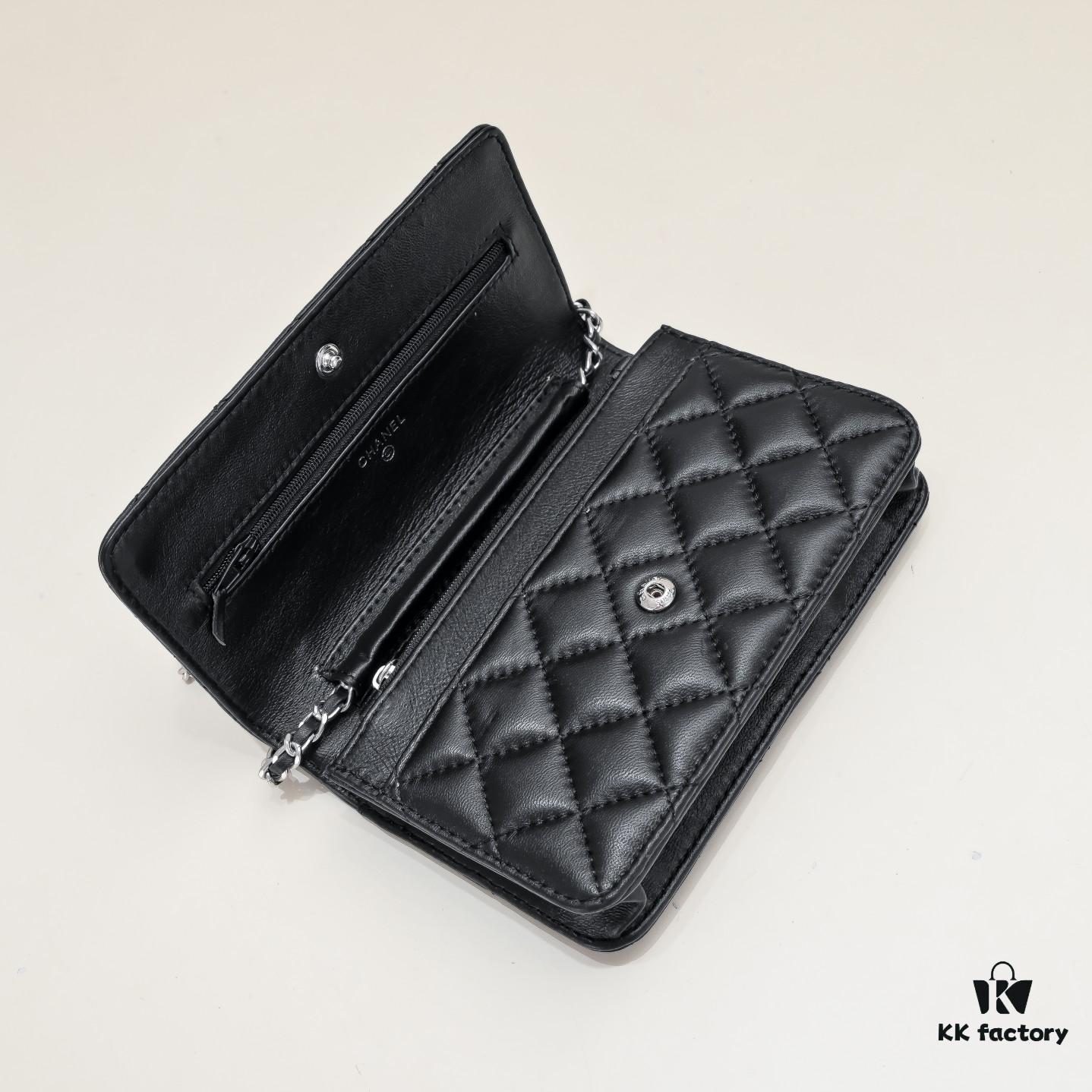 69304c8bf09edb6de4c4e67c CHANEL WOC Classic Fortune Bag, Full Lambskin Inside and Out, Original Hardware, Convertible Chain for Crossbody or Shoulder Wear, Can Be Stowed to Use as a Clutch