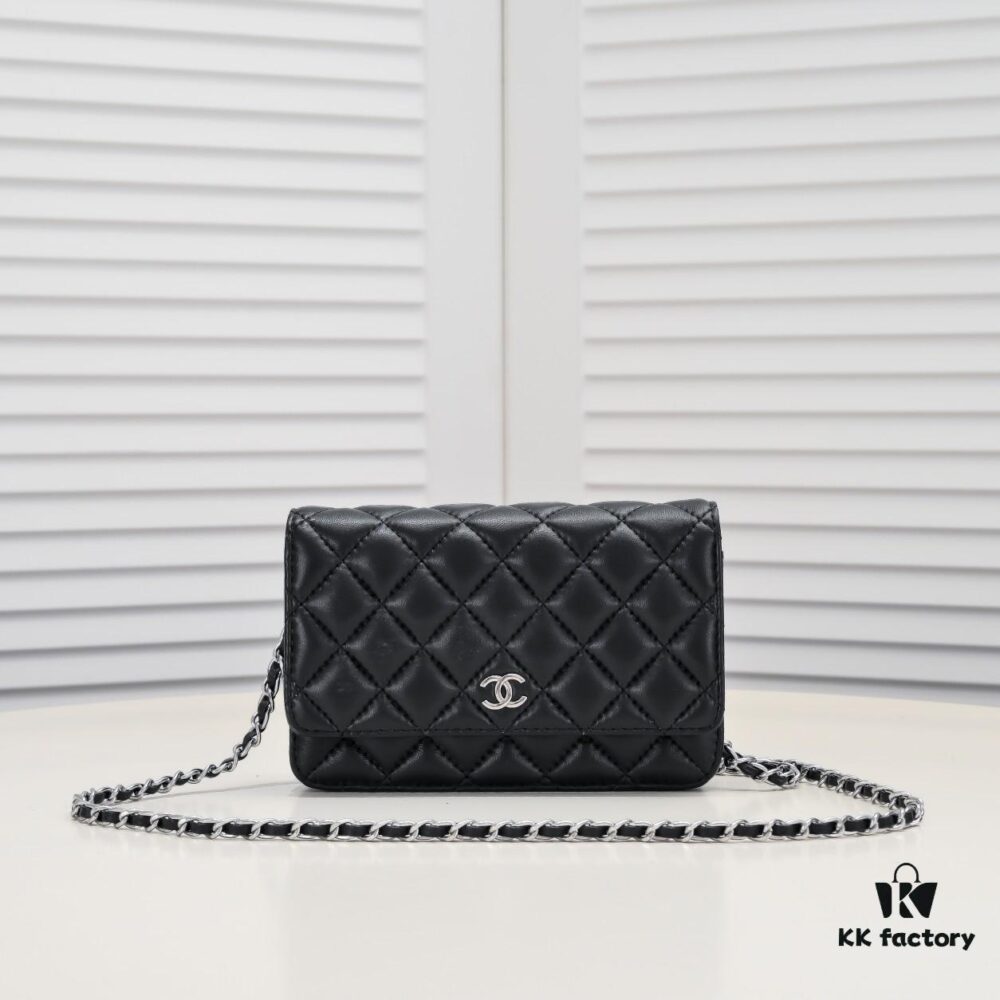69304c8bf09edb6de4c4e67d CHANEL WOC Classic Fortune Bag, Full Lambskin Inside and Out, Original Hardware, Convertible Chain for Crossbody or Shoulder Wear, Can Be Stowed to Use as a Clutch