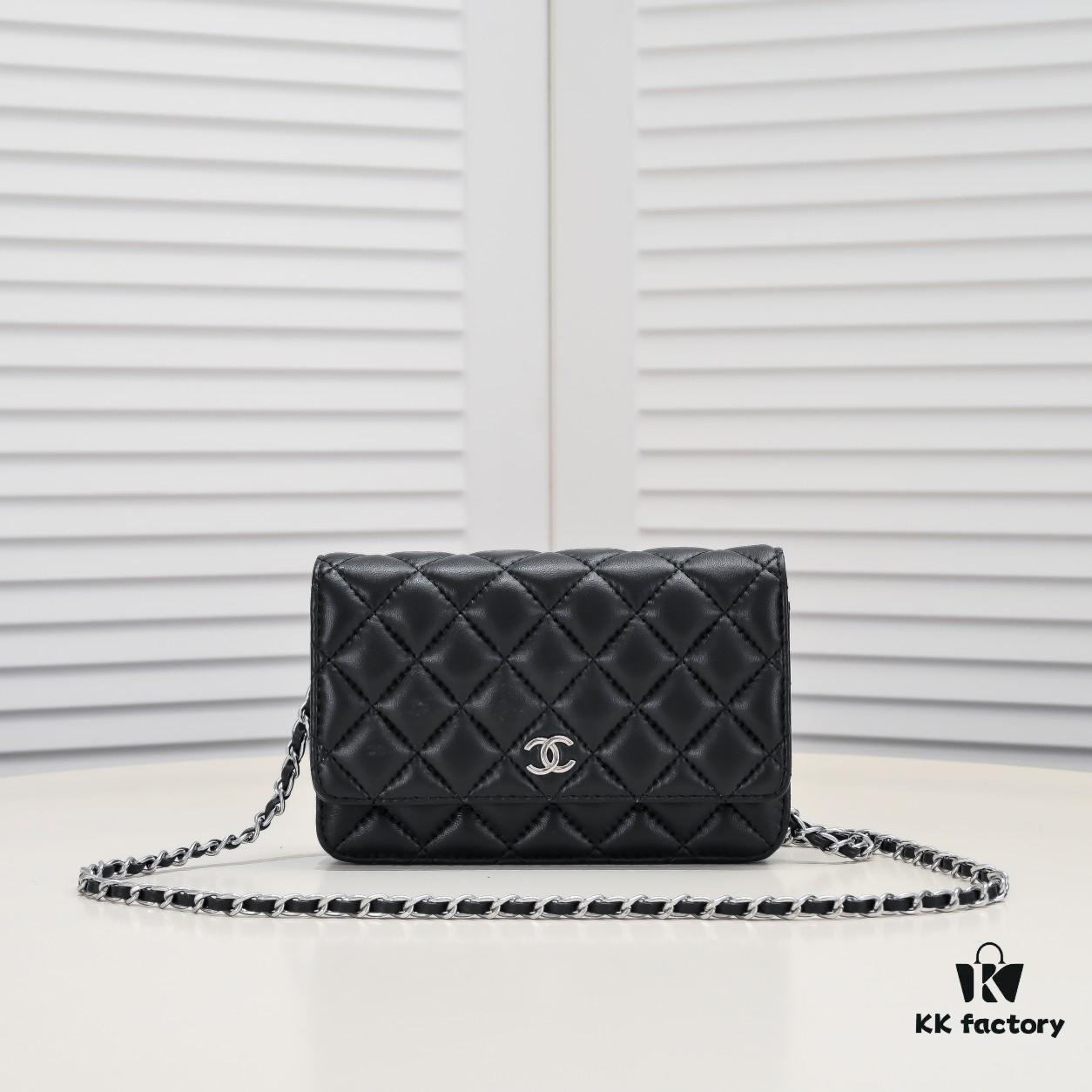 69304c8bf09edb6de4c4e67d CHANEL WOC Classic Fortune Bag, Full Lambskin Inside and Out, Original Hardware, Convertible Chain for Crossbody or Shoulder Wear, Can Be Stowed to Use as a Clutch