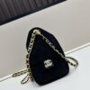 69304cb7f09edb6de4c4e6c6 Mini Matte Chanel 25C Hobo Bag in Suede, Fringe Crossbody Bucket Bag with Vintage Coin Toggle Drawstring, Diamond Quilting, Retro Black-Gold Tone, Classic Chain Design