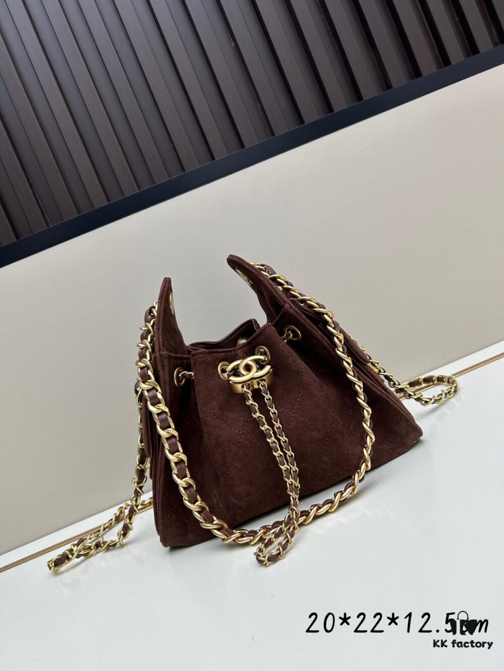 69304cb7f09edb6de4c4e6c7 Mini Matte Chanel 25C Hobo Bag in Suede, Fringe Crossbody Bucket Bag with Vintage Coin Toggle Drawstring, Quilted Design and Classic Chain Strap