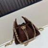 69304cb7f09edb6de4c4e6c7 Mini Matte Chanel 25C Hobo Bag in Suede, Fringe Crossbody Bucket Bag with Vintage Coin Toggle Drawstring, Quilted Design and Classic Chain Strap