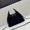 69304cb9f09edb6de4c4e6c9 Mini Matte Chanel 25C Hobo Bag in Suede, Fringe Crossbody Bucket Bag with Vintage Coin Toggle Drawstring, Diamond Quilting, Retro Black-Gold Tone, Classic Chain Design