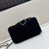 69304cbaf09edb6de4c4e6cb Mini Matte Chanel 25C Hobo Bag in Suede, Fringe Crossbody Bucket Bag with Vintage Coin Toggle Drawstring, Diamond Quilting, Retro Black-Gold Tone, Classic Chain Design