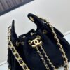 69304cbdf09edb6de4c4e6cf Mini Matte Chanel 25C Hobo Bag in Suede, Fringe Crossbody Bucket Bag with Vintage Coin Toggle Drawstring, Diamond Quilting, Retro Black-Gold Tone, Classic Chain Design
