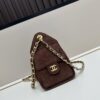 69304cbff09edb6de4c4e6d1 Mini Matte Chanel 25C Hobo Bag in Suede, Fringe Crossbody Bucket Bag with Vintage Coin Toggle Drawstring, Quilted Design and Classic Chain Strap