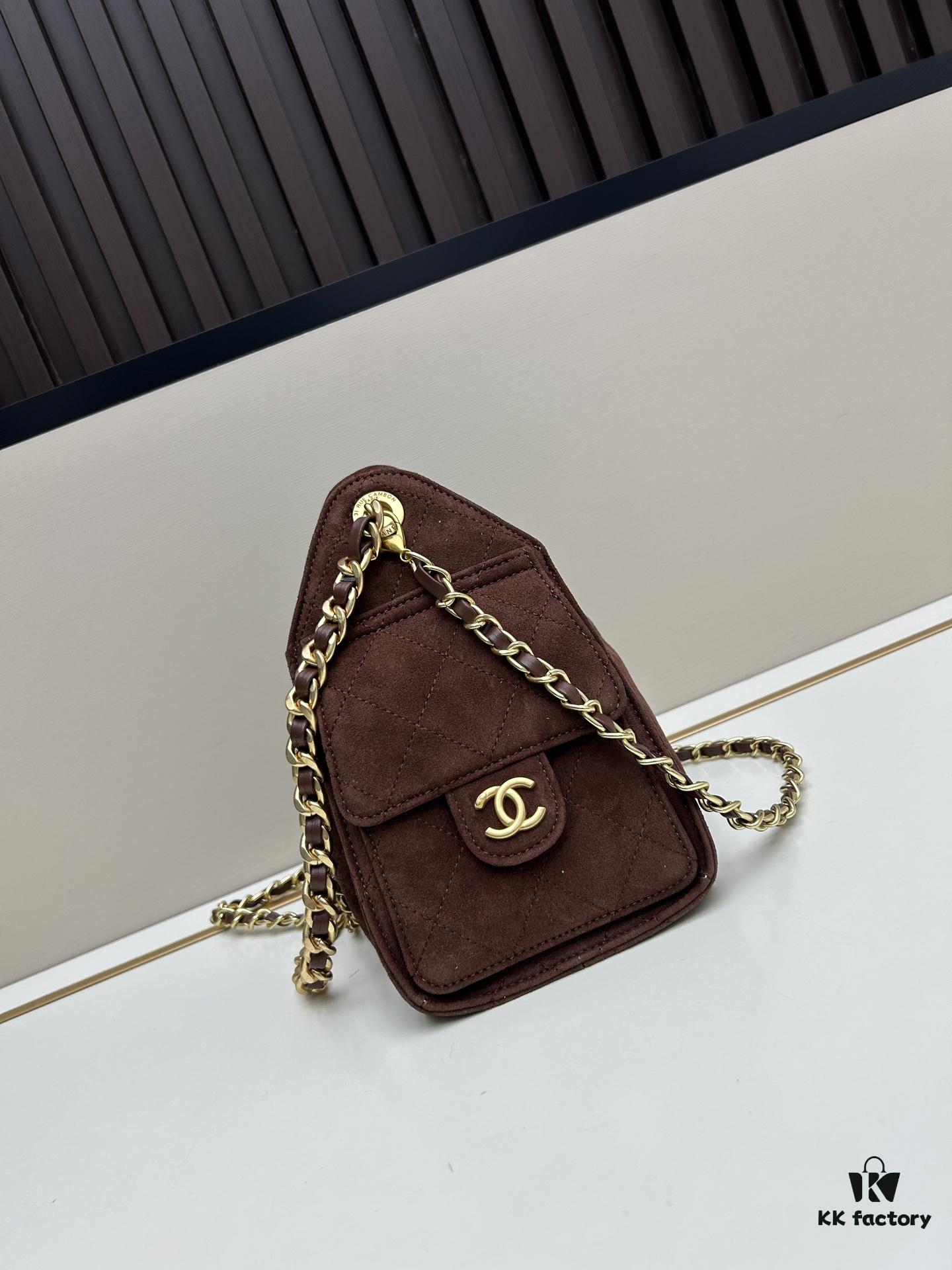 69304cbff09edb6de4c4e6d1 Mini Matte Chanel 25C Hobo Bag in Suede, Fringe Crossbody Bucket Bag with Vintage Coin Toggle Drawstring, Quilted Design and Classic Chain Strap