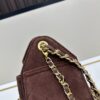 69304cc1f09edb6de4c4e6d2 Mini Matte Chanel 25C Hobo Bag in Suede, Fringe Crossbody Bucket Bag with Vintage Coin Toggle Drawstring, Quilted Design and Classic Chain Strap