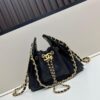 Mini Chanel 25C Hobo Bag in Suede and Pebbled Leather – Vintage-Inspired Drawstring Bucket Bag with Quilted Design and Classic Chain Strap