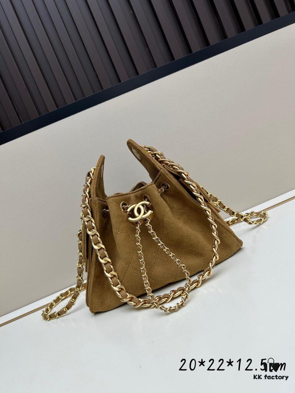 69304cc8f09edb6de4c4e6db Mini Matte Chanel 25C Hobo Bag in Suede - Vintage Coin Toggle Drawstring Bucket Bag with Quilting and Retro Black-Gold Chain