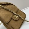 69304cc8f09edb6de4c4e6dd Mini Matte Chanel 25C Hobo Bag in Suede - Vintage Coin Toggle Drawstring Bucket Bag with Quilting and Retro Black-Gold Chain