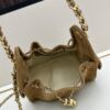 69304cc9f09edb6de4c4e6de Mini Matte Chanel 25C Hobo Bag in Suede - Vintage Coin Toggle Drawstring Bucket Bag with Quilting and Retro Black-Gold Chain
