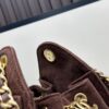 69304cc9f09edb6de4c4e6df Mini Matte Chanel 25C Hobo Bag in Suede, Fringe Crossbody Bucket Bag with Vintage Coin Toggle Drawstring, Quilted Design and Classic Chain Strap