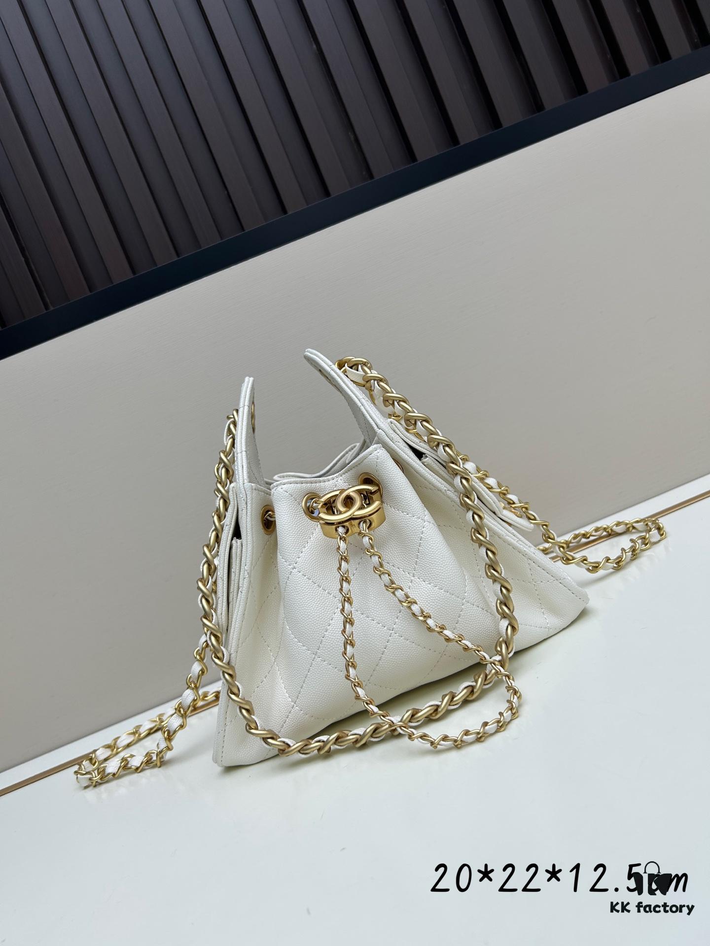 Mini Chanel 25C Hobo Bag in Suede Matte Finish - Vintage Coin Button Drawstring Bucket Bag with Quilted Pattern and Retro Black-Gold Chain