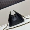 Mini Chanel 25C Hobo Bag in Suede and Pebbled Leather – Vintage-Inspired Drawstring Bucket Bag with Quilted Design and Classic Chain Strap