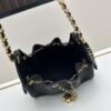 Mini Chanel 25C Hobo Bag in Suede and Pebbled Leather – Vintage-Inspired Drawstring Bucket Bag with Quilted Design and Classic Chain Strap