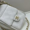 Mini Chanel 25C Hobo Bag in Suede Matte Finish - Vintage Coin Button Drawstring Bucket Bag with Quilted Pattern and Retro Black-Gold Chain