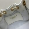 Mini Chanel 25C Hobo Bag in Suede Matte Finish - Vintage Coin Button Drawstring Bucket Bag with Quilted Pattern and Retro Black-Gold Chain
