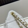 Mini Chanel 25C Hobo Bag in Suede Matte Finish - Vintage Coin Button Drawstring Bucket Bag with Quilted Pattern and Retro Black-Gold Chain