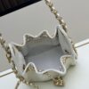 Mini Chanel 25C Hobo Bag in Suede Matte Finish - Vintage Coin Button Drawstring Bucket Bag with Quilted Pattern and Retro Black-Gold Chain