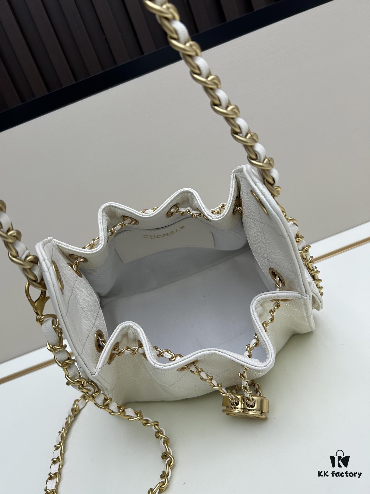 Mini Chanel 25C Hobo Bag in Suede Matte Finish - Vintage Coin Button Drawstring Bucket Bag with Quilted Pattern and Retro Black-Gold Chain