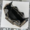 69304cdbf09edb6de4c4e6f9 Large Upgraded Chanel 25C Hobo Bag in Quilted Calfskin with Vintage Gold-Tone Buckle Drawstring Bucket Design, Rhombus Stitching, Retro Black and Gold, Classic Chain Detail