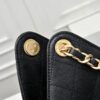 69304cdcf09edb6de4c4e6fb Large Upgraded Chanel 25C Hobo Bag in Quilted Calfskin with Vintage Gold-Tone Buckle Drawstring Bucket Design, Rhombus Stitching, Retro Black and Gold, Classic Chain Detail