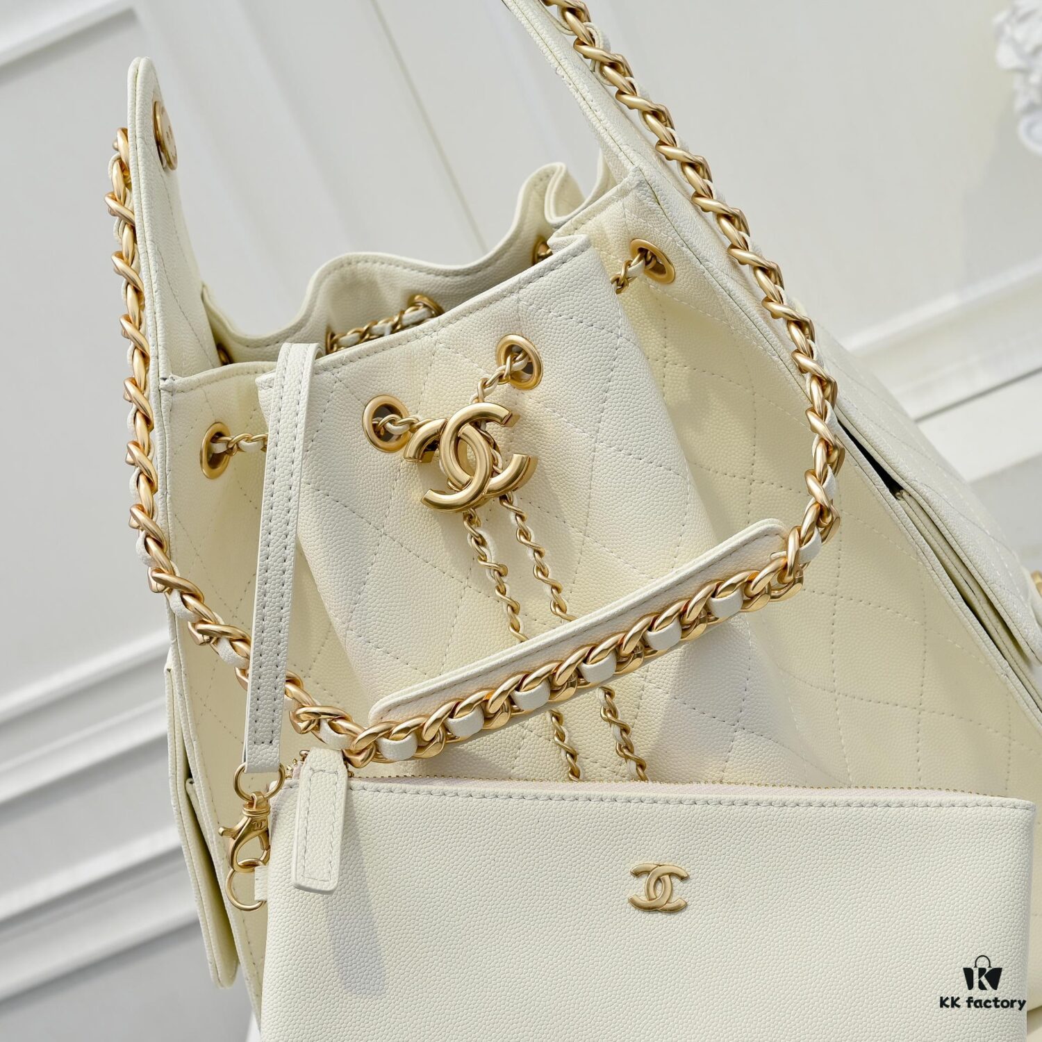 69304ce2f09edb6de4c4e705 Large Upgrade Version Chanel 25C Hobo Bag in Quilted Calf Leather - Vintage Bucket Shoulder Bag with Coin Toggle Drawstring, Diamond Stitching, Retro Black-Gold Tone, Classic Chain Design