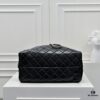 69304ce3f09edb6de4c4e707 Large Upgraded Chanel 25C Hobo Bag in Oil-Waxed Calfskin - Vintage Gold-Tone Buckle Drawstring Bucket Bag with Quilted Pattern, Retro Black and Gold, Classic Chain Design